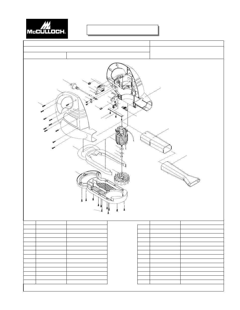 McCulloch MB2205 User Manual | 2 pages