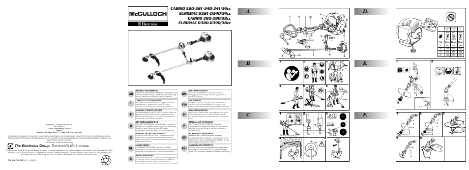 McCulloch Euromac D380/38cc User Manual | 13 pages