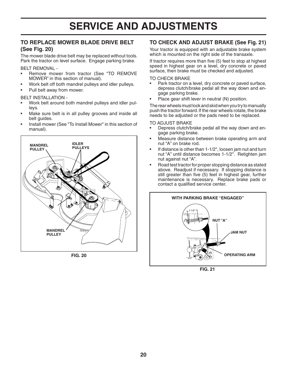 Service and adjustments | McCulloch MC1136B User Manual | Page 20 / 44
