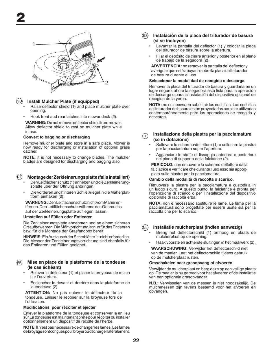 McCulloch M200117H User Manual | Page 22 / 84