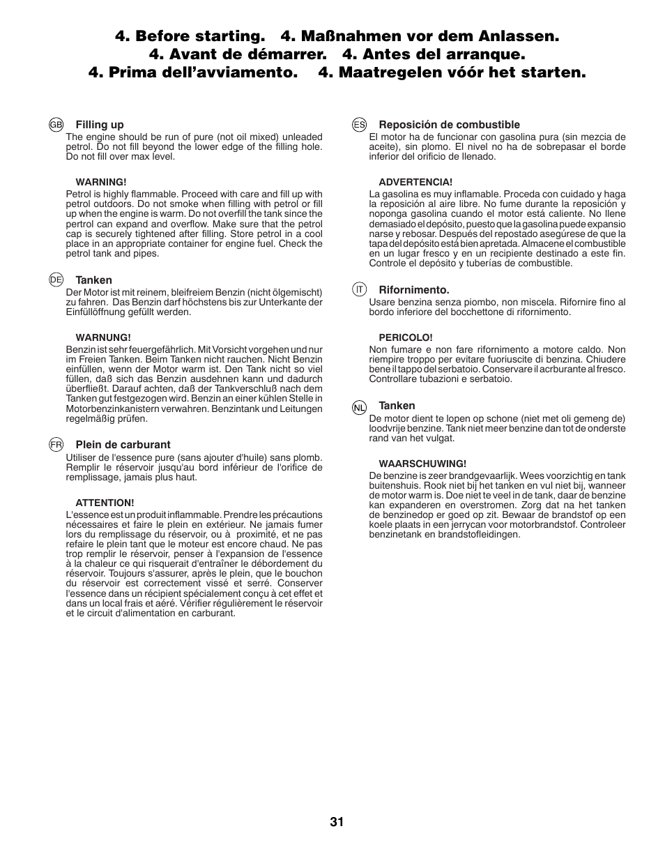 McCulloch M200117H User Manual | Page 31 / 84