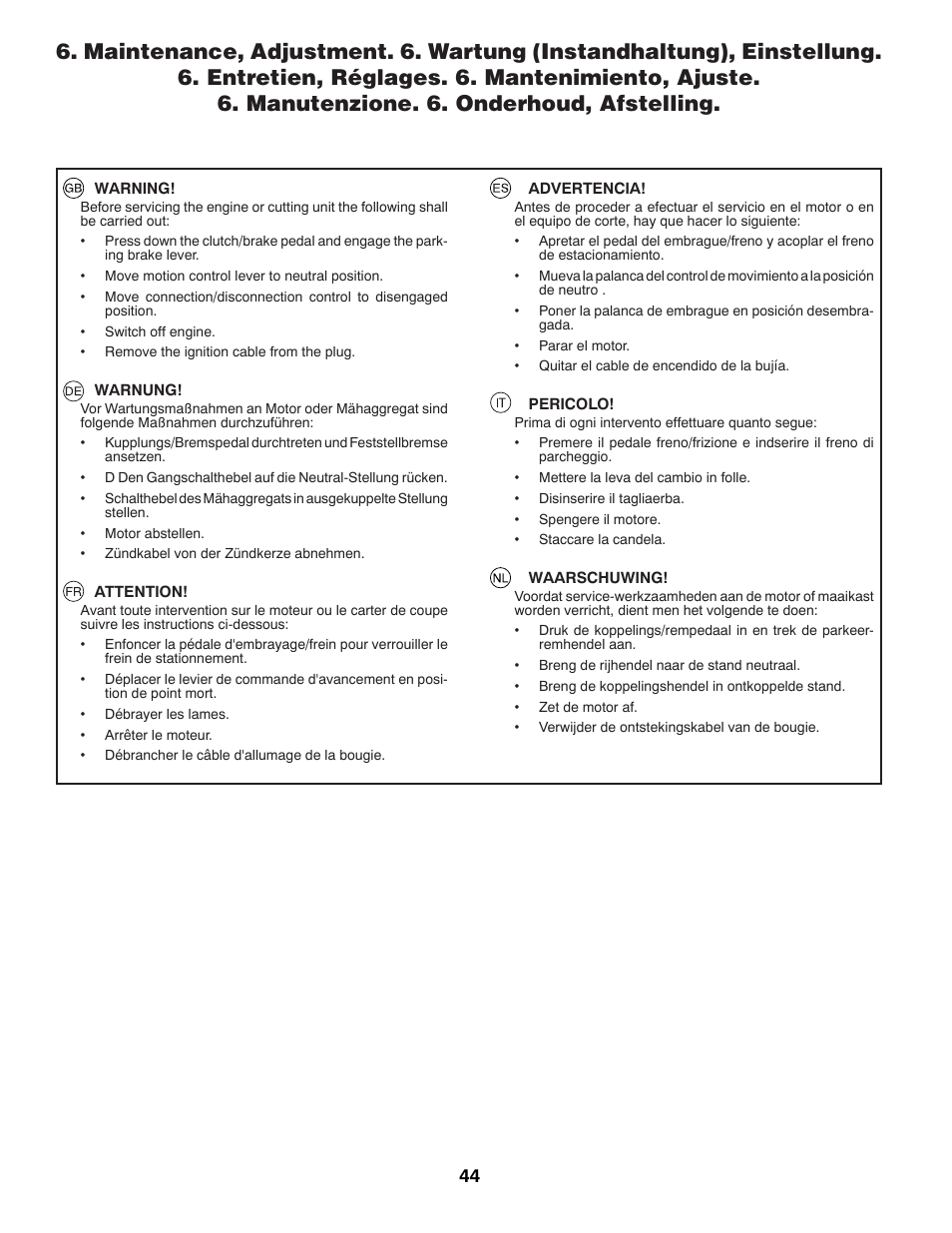McCulloch M200117H User Manual | Page 44 / 84