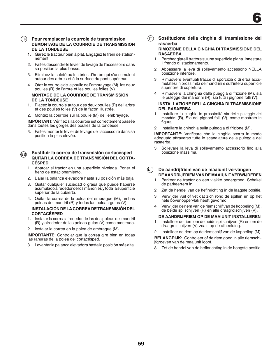 McCulloch M200117H User Manual | Page 59 / 84