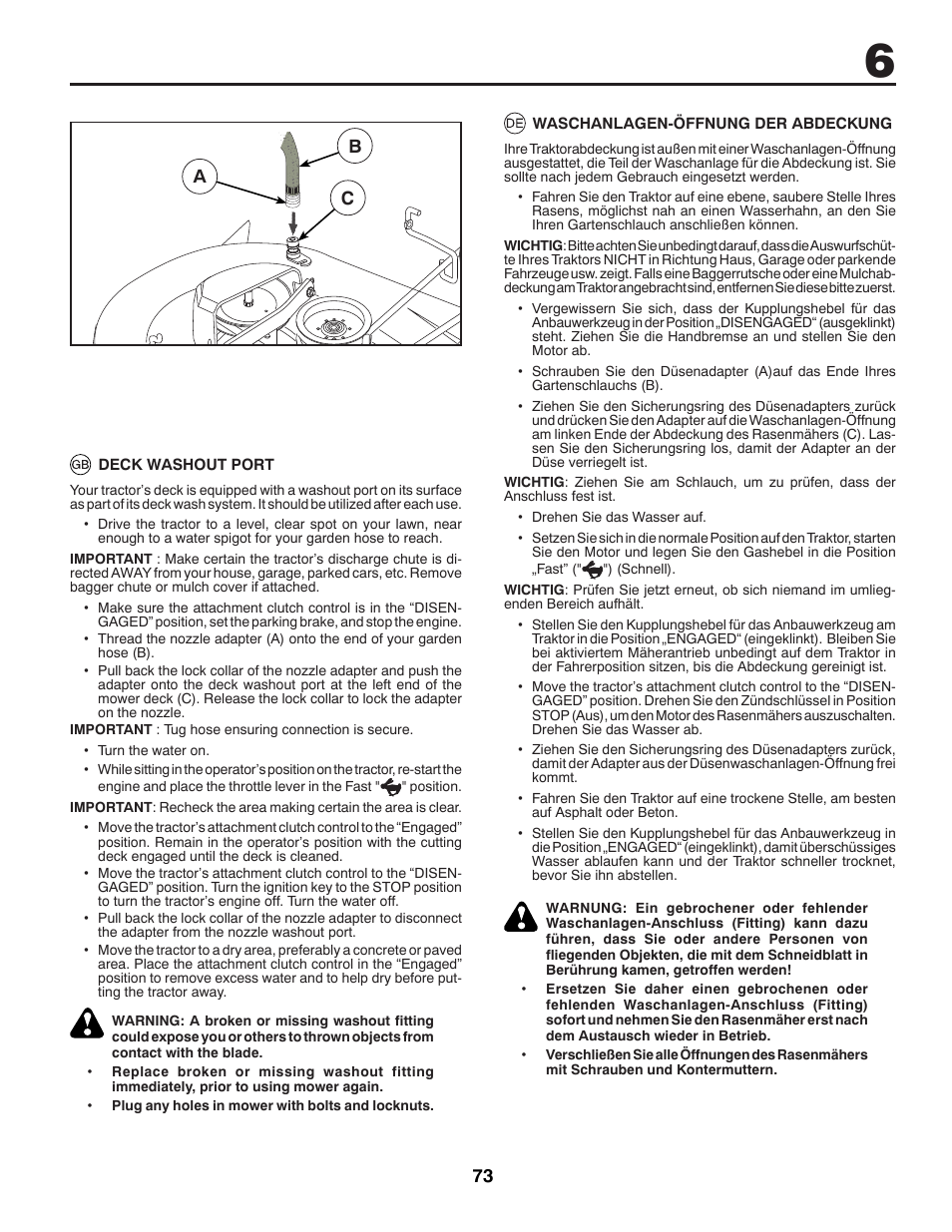 73 a b c | McCulloch M200117H User Manual | Page 73 / 84