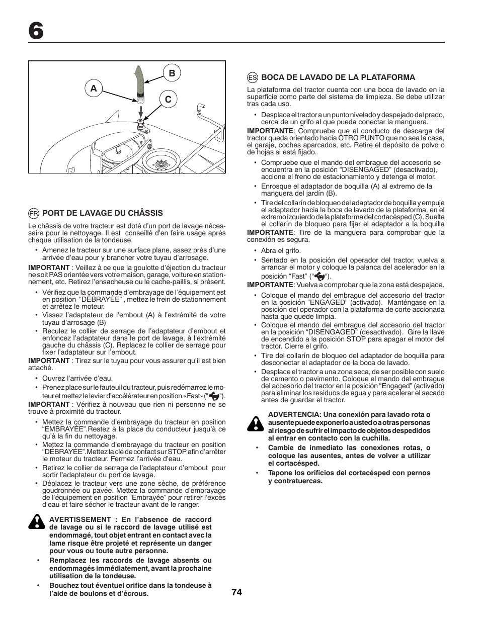 74 a b c | McCulloch M200117H User Manual | Page 74 / 84