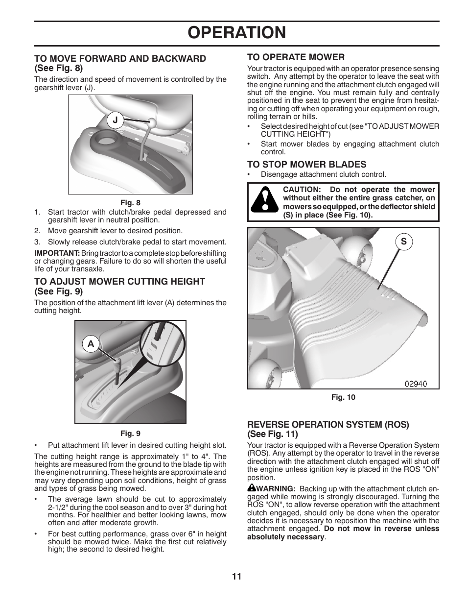 Operation | McCulloch 96041017700 User Manual | Page 11 / 28
