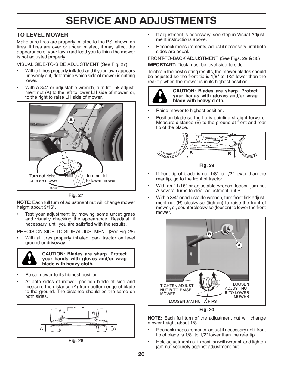 Service and adjustments | McCulloch 96041017700 User Manual | Page 20 / 28