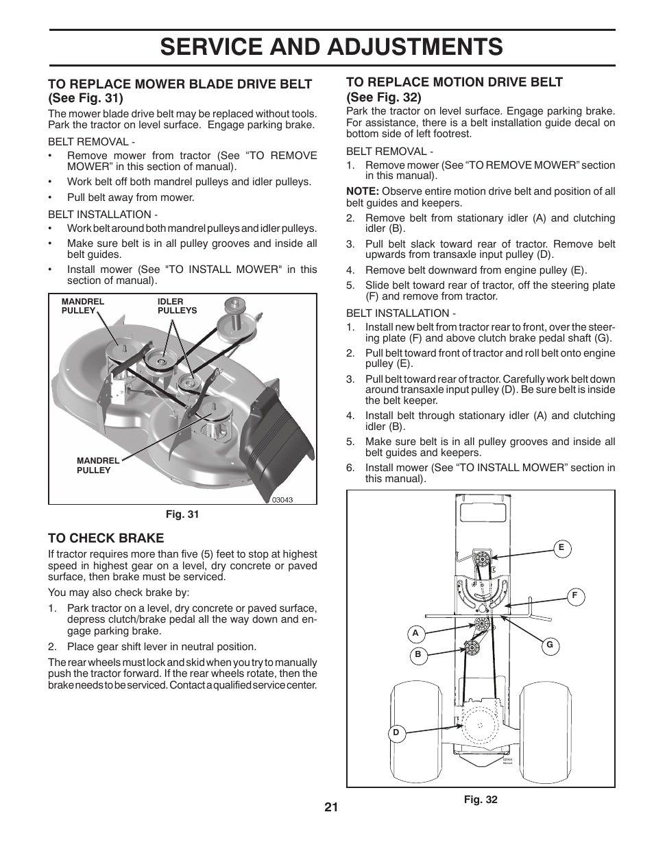 Service and adjustments | McCulloch 96041017700 User Manual | Page 21 / 28