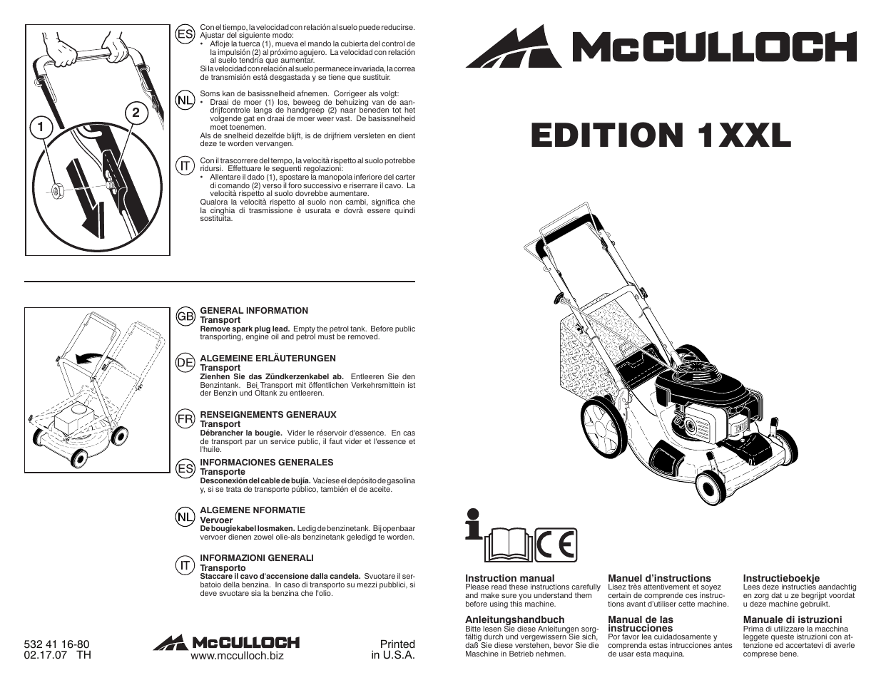McCulloch 96141014601 User Manual | 10 pages