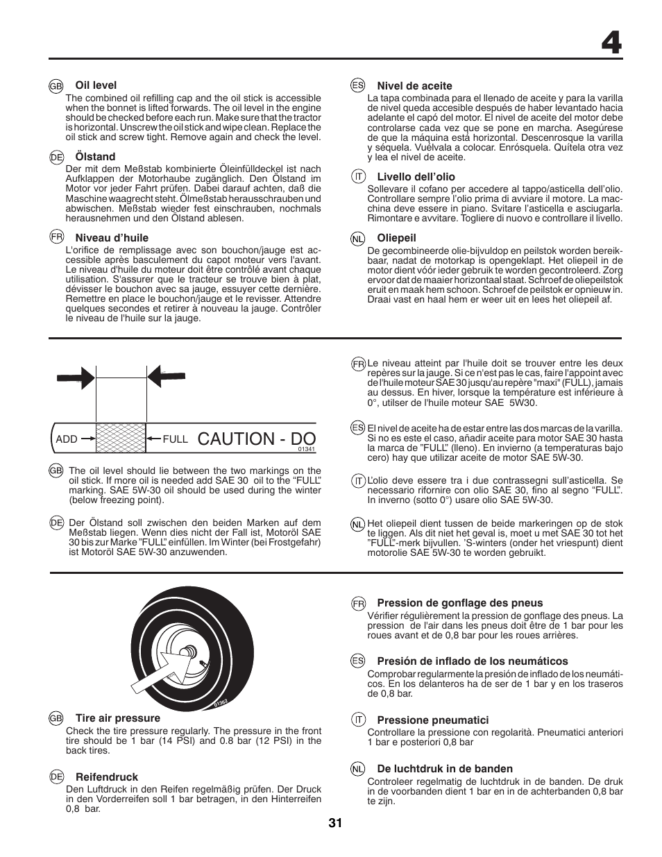 Caution - do | McCulloch 532 43 55-83 Rev. 1 User Manual | Page 31 / 76