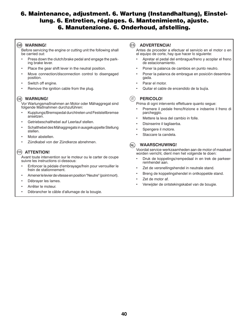 McCulloch 532 43 55-83 Rev. 1 User Manual | Page 40 / 76