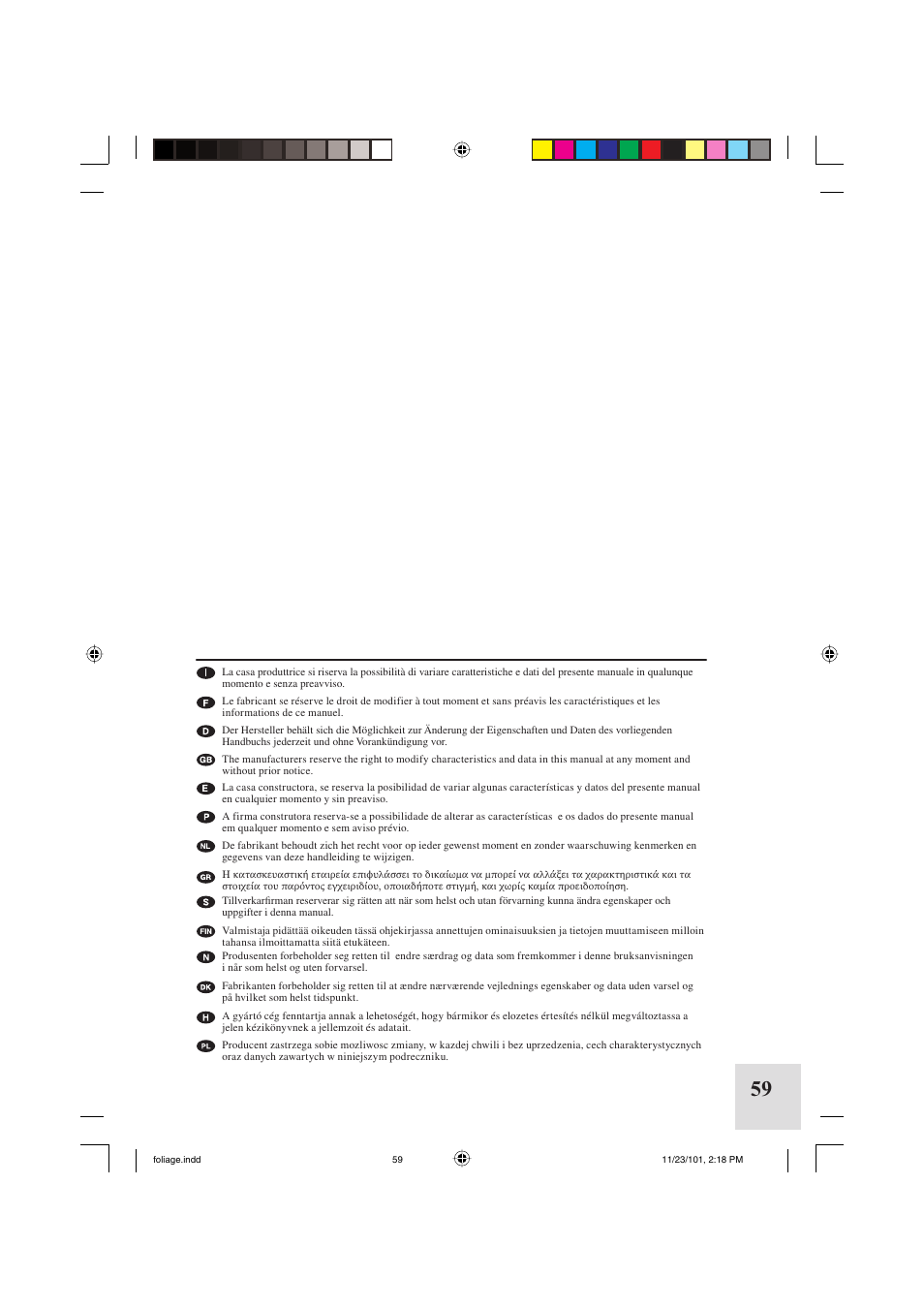 McCulloch Foliage 5-50 User Manual | Page 59 / 60