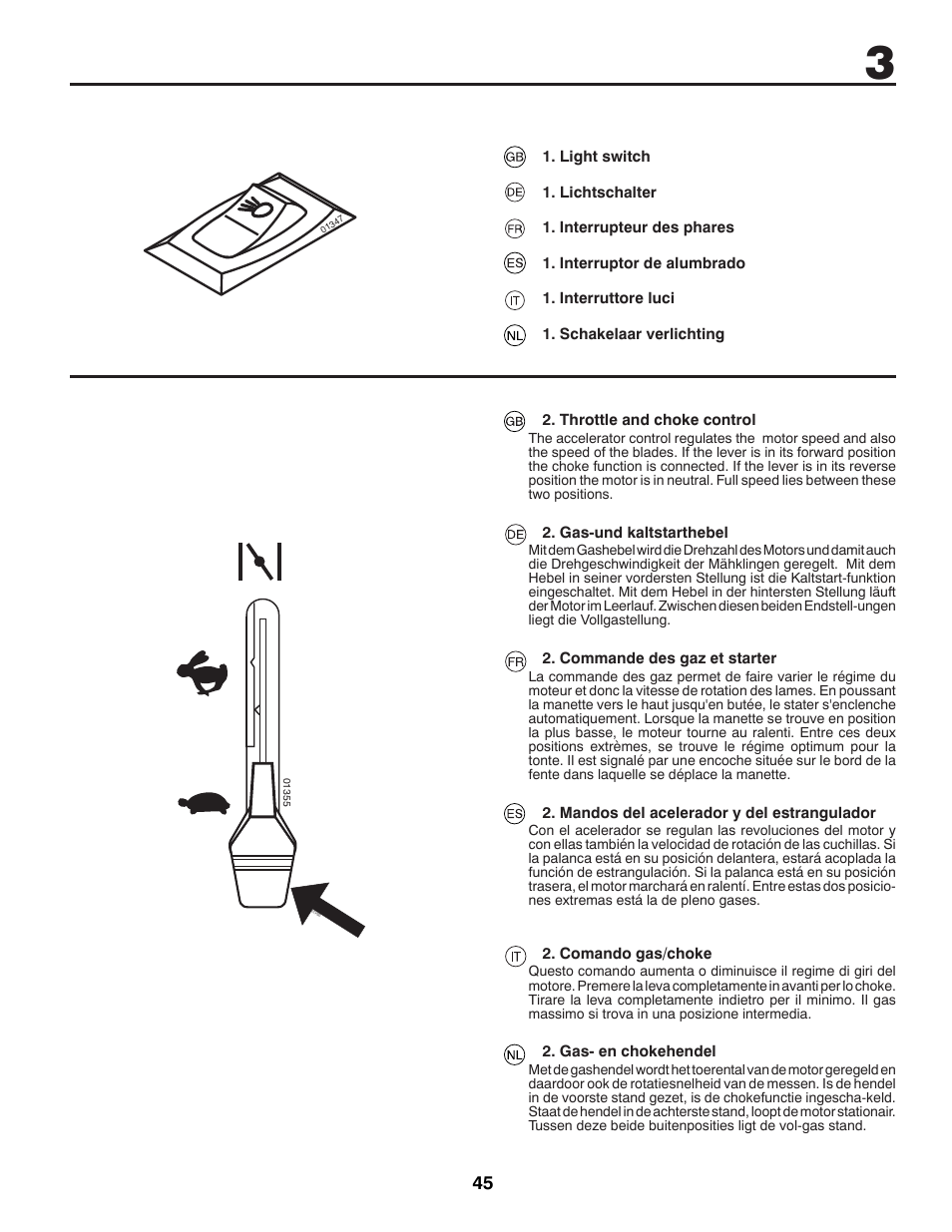 McCulloch 96041012300 User Manual | Page 45 / 96