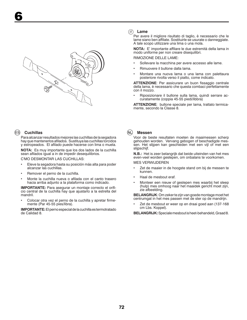 McCulloch 96041012300 User Manual | Page 72 / 96