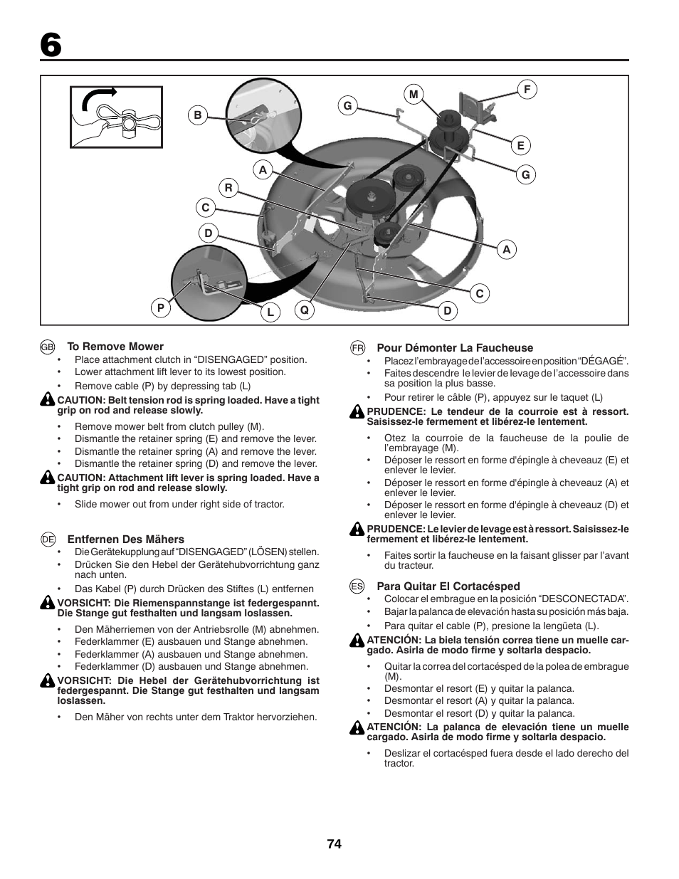 McCulloch 96041012300 User Manual | Page 74 / 96