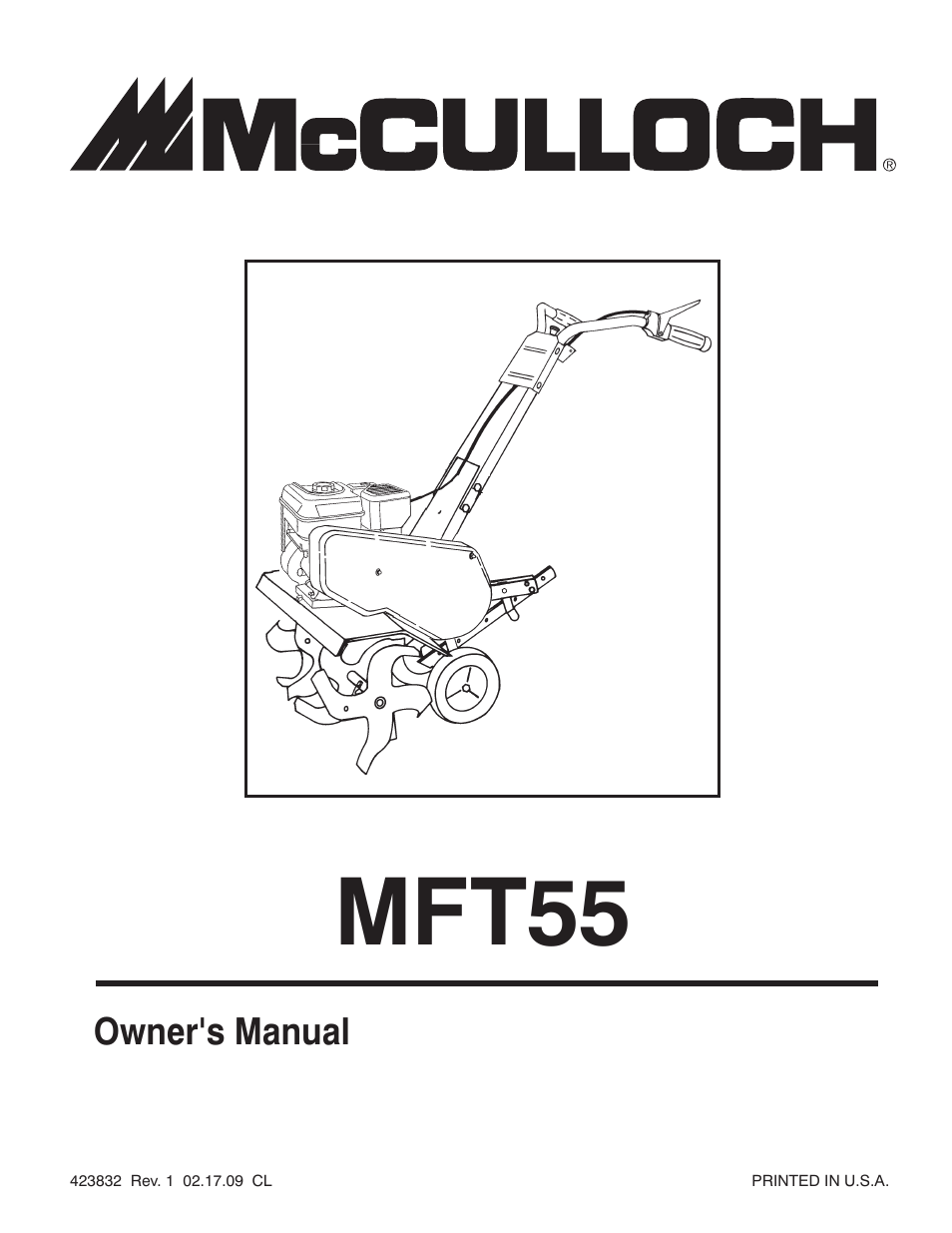 McCulloch MFT55 User Manual | 24 pages