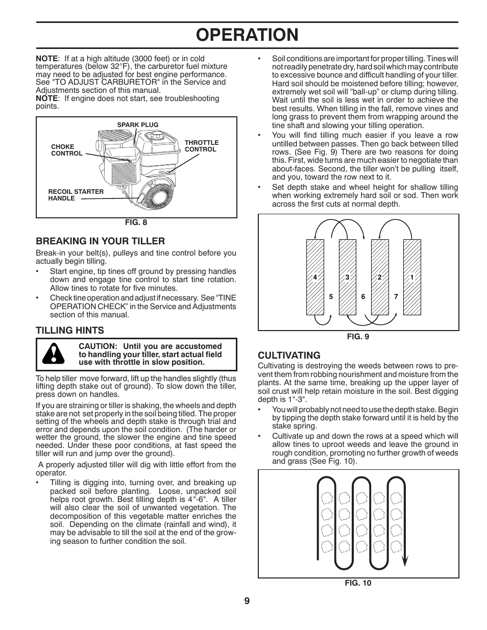 Operation | McCulloch MFT55 User Manual | Page 9 / 24