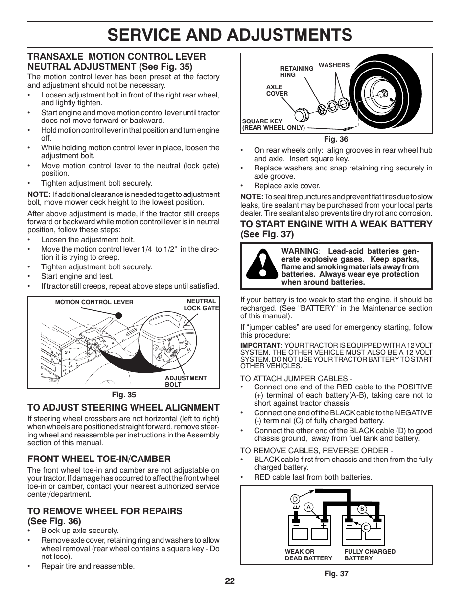 Service and adjustments | McCulloch 96041018001 User Manual | Page 22 / 28