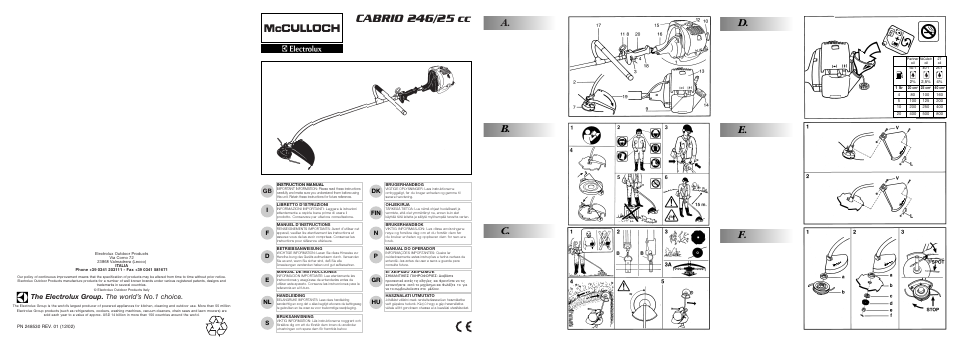 McCulloch 95390024200 User Manual | 12 pages