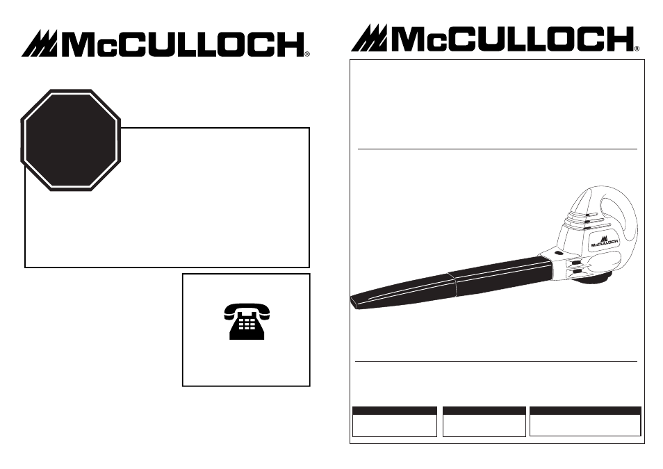 McCulloch 2203 User Manual | 7 pages