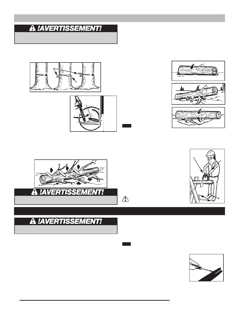 Entretien, Instructions pour la coupe | McCulloch Minimac 14 User Manual | Page 14 / 24