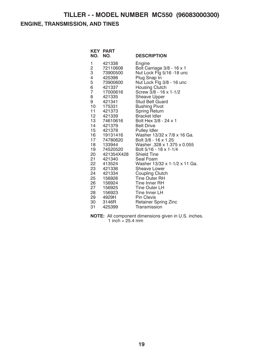 McCulloch MC550 User Manual | Page 19 / 22