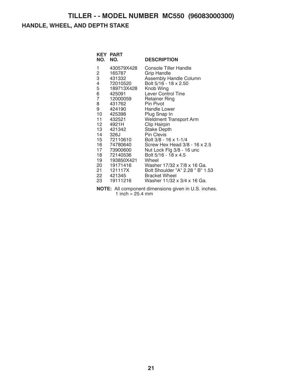 McCulloch MC550 User Manual | Page 21 / 22