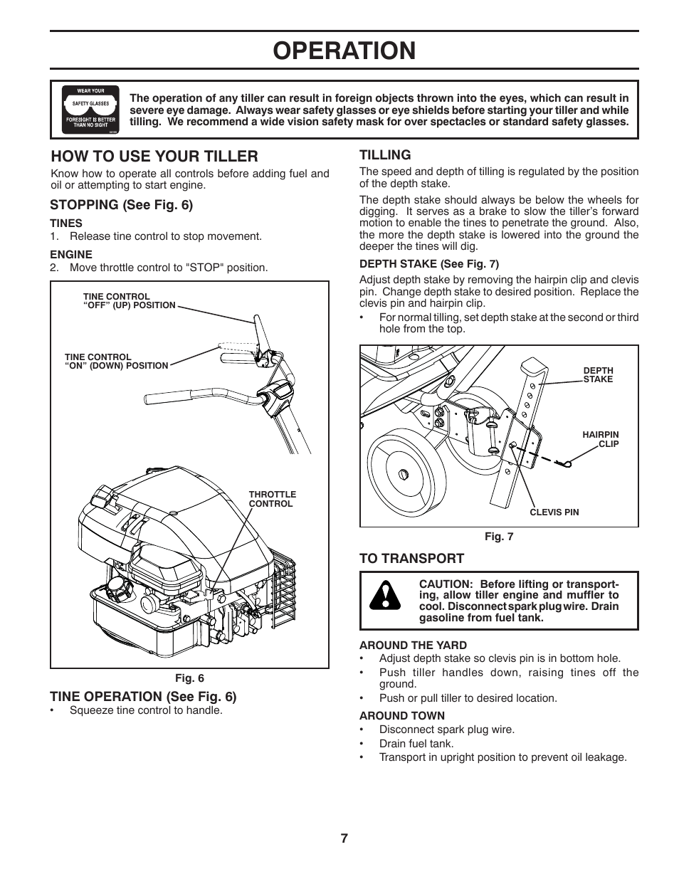 Operation, How to use your tiller | McCulloch MC550 User Manual | Page 7 / 22