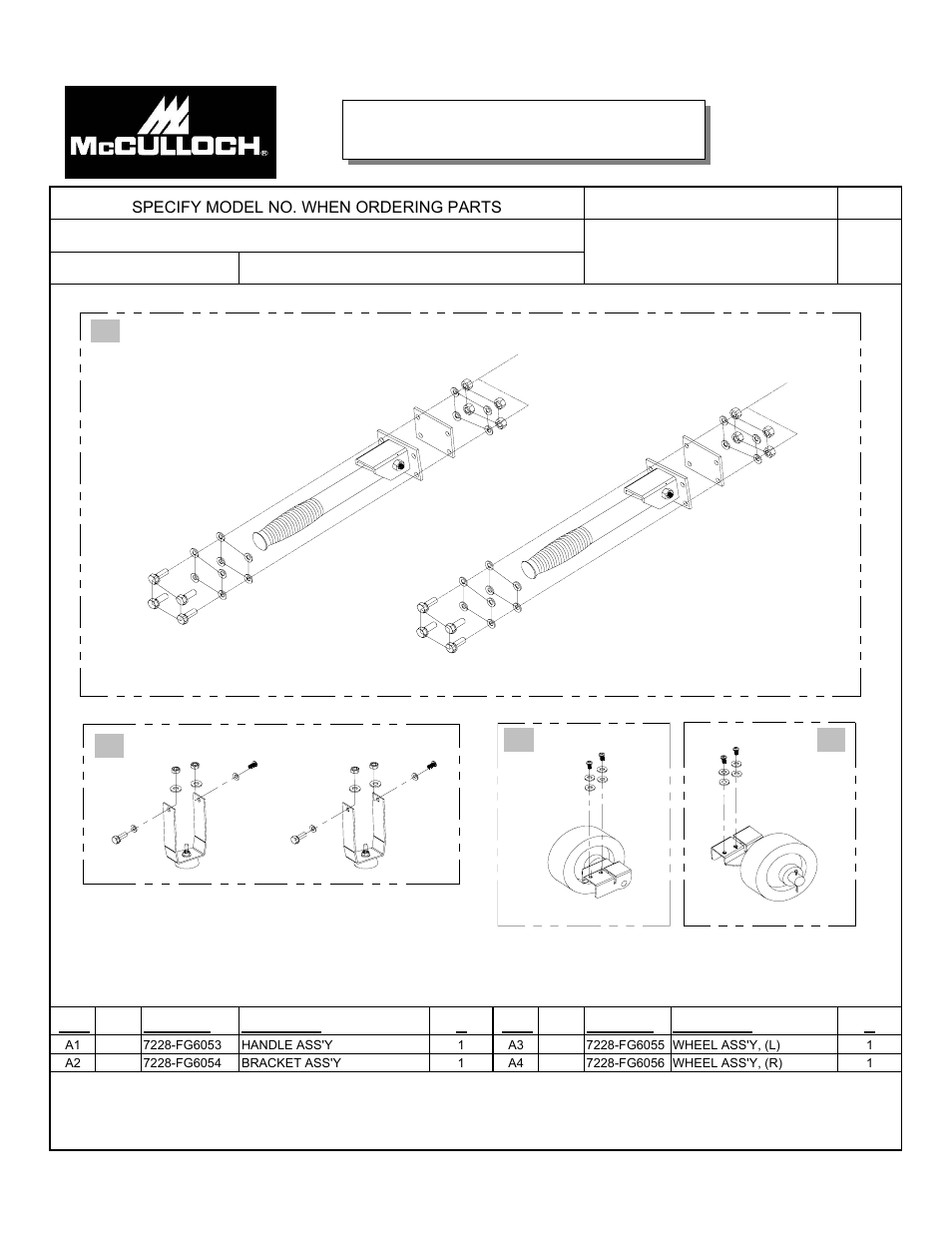 Feb-06, Wheel and handle ass'y | McCulloch FG6000MK User Manual | Page 27 / 27