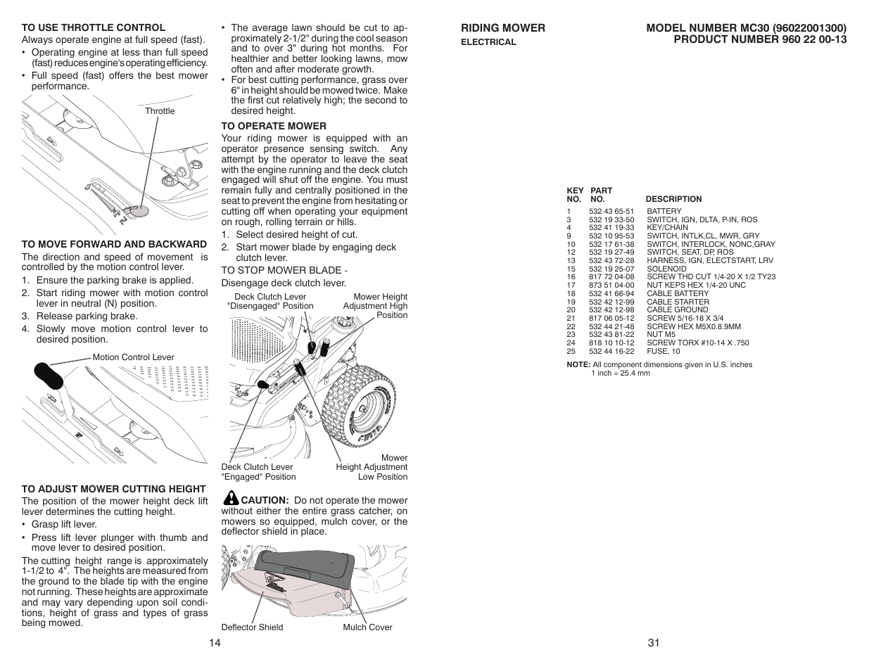 McCulloch MC30 User Manual | Page 14 / 22