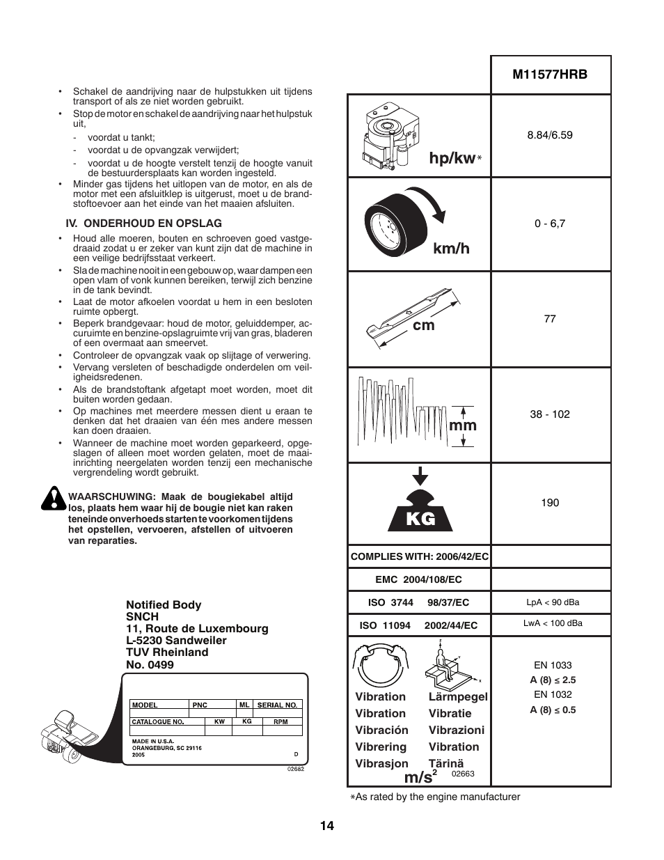 McCulloch 96041012401 User Manual | Page 14 / 88