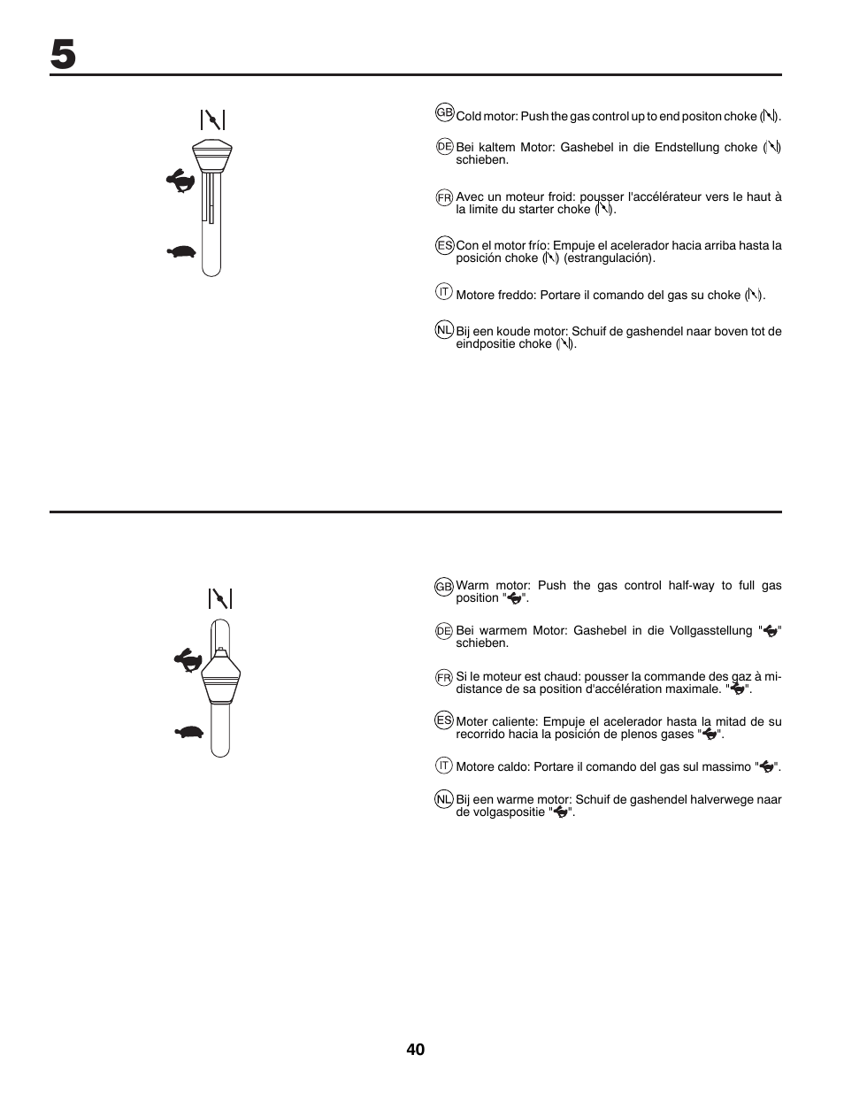 McCulloch 96041012401 User Manual | Page 40 / 88