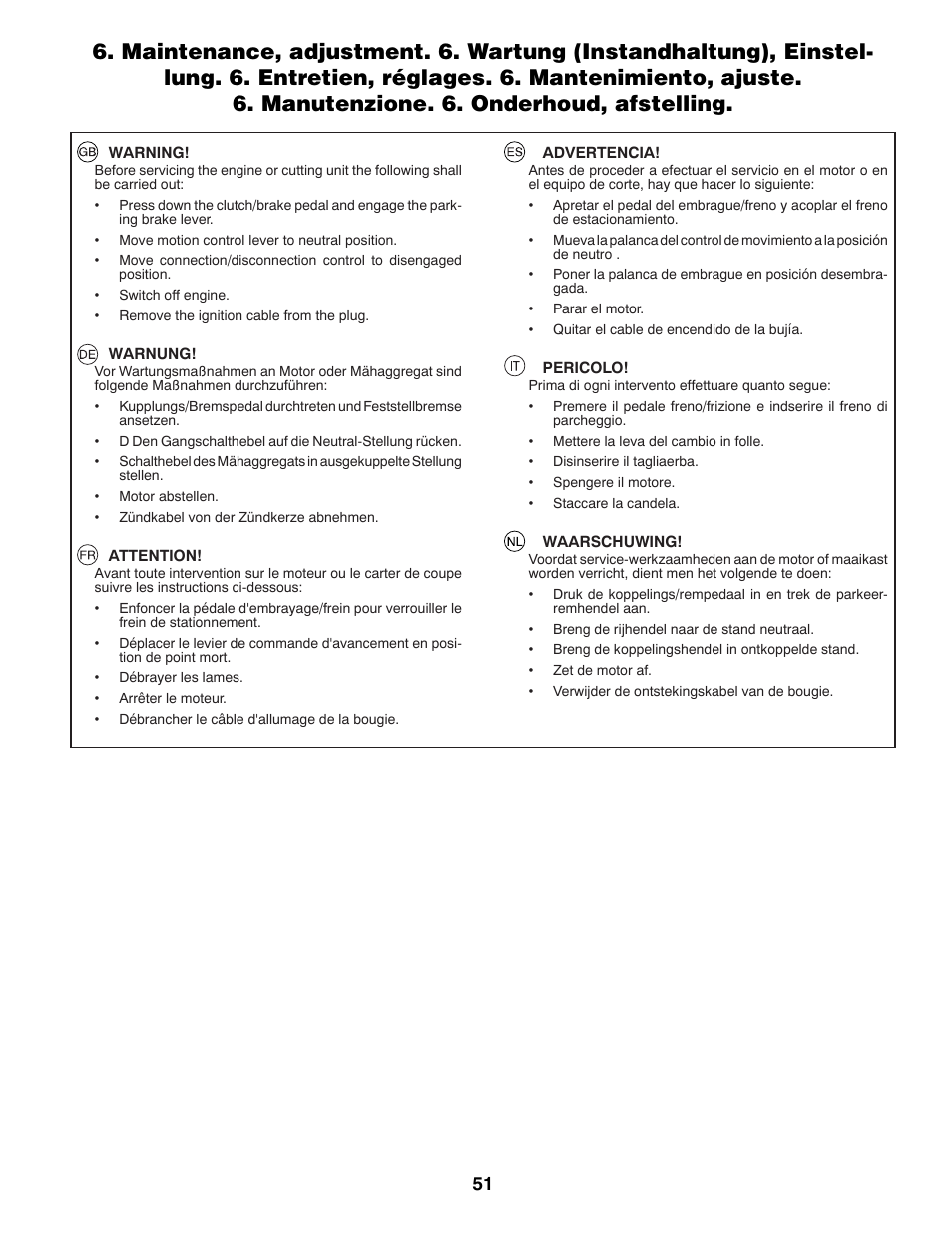 McCulloch 96041012401 User Manual | Page 51 / 88