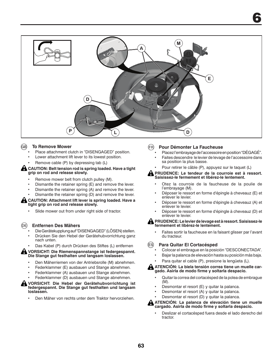 McCulloch 96041012401 User Manual | Page 63 / 88