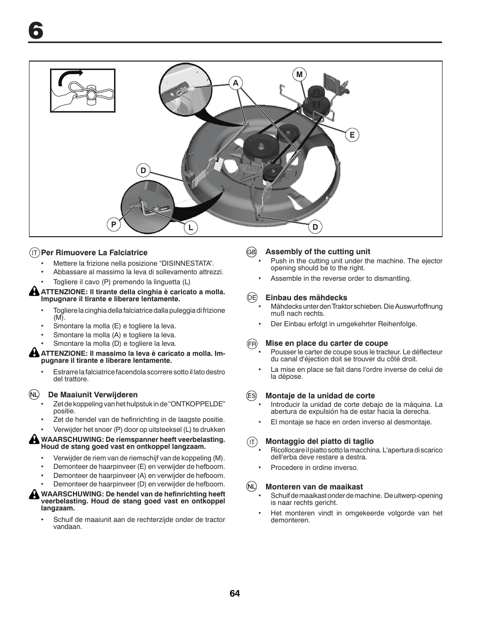 McCulloch 96041012401 User Manual | Page 64 / 88