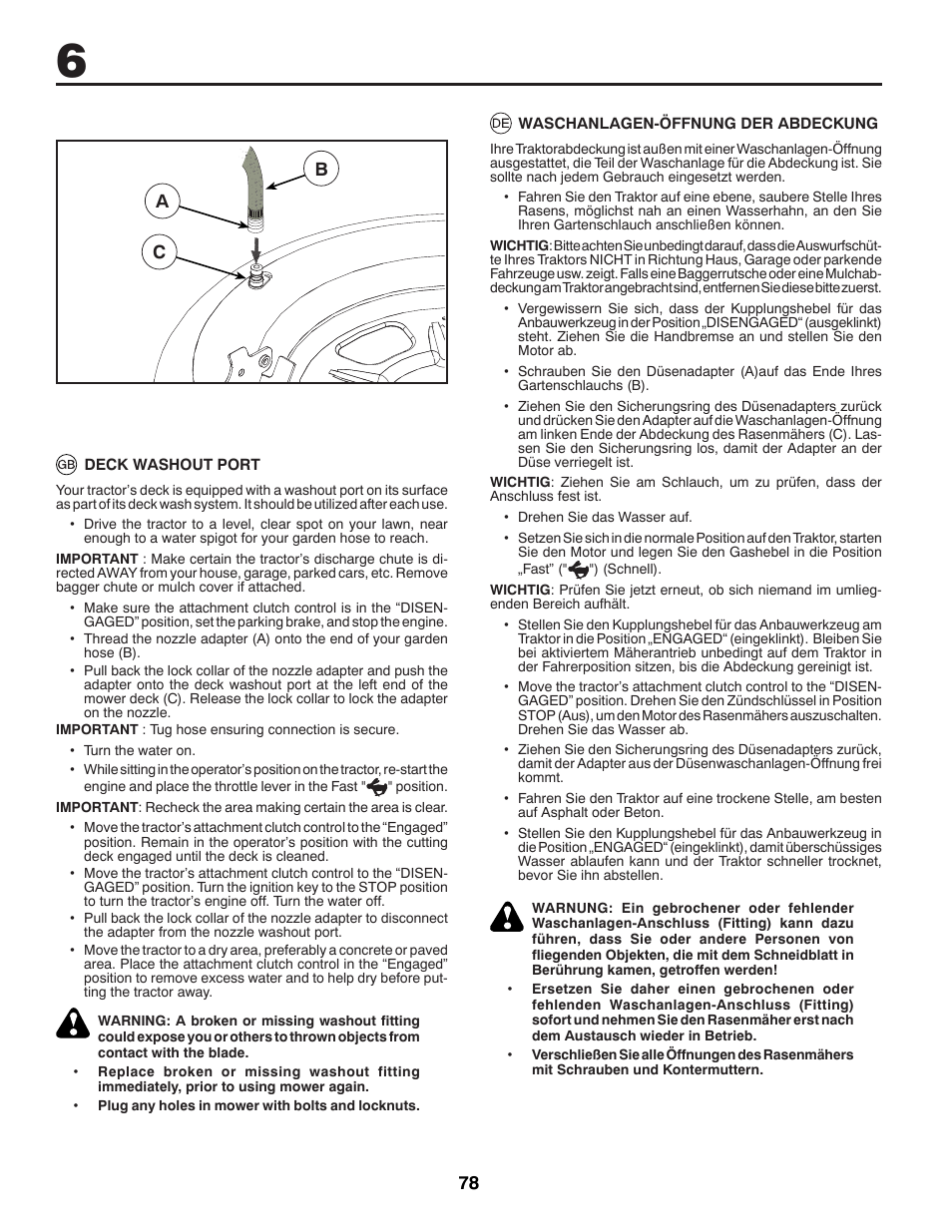 Ac b | McCulloch 96041012401 User Manual | Page 78 / 88