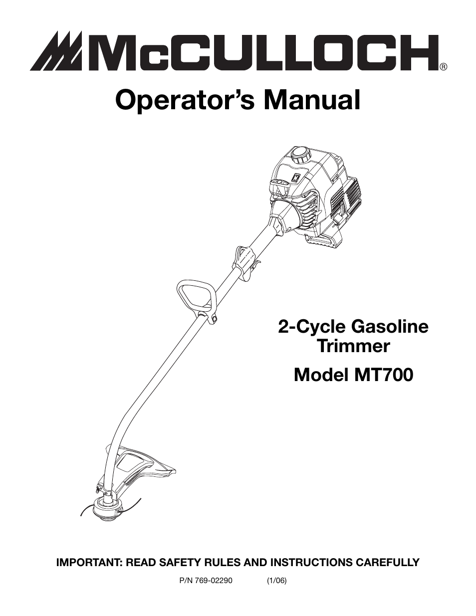 McCulloch MT700 User Manual | 64 pages