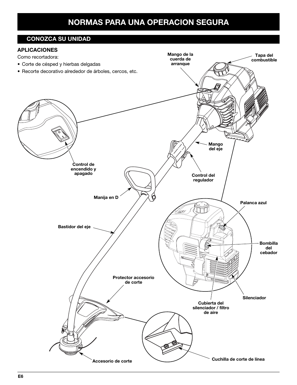 Normas para una operacion segura | McCulloch MT700 User Manual | Page 46 / 64