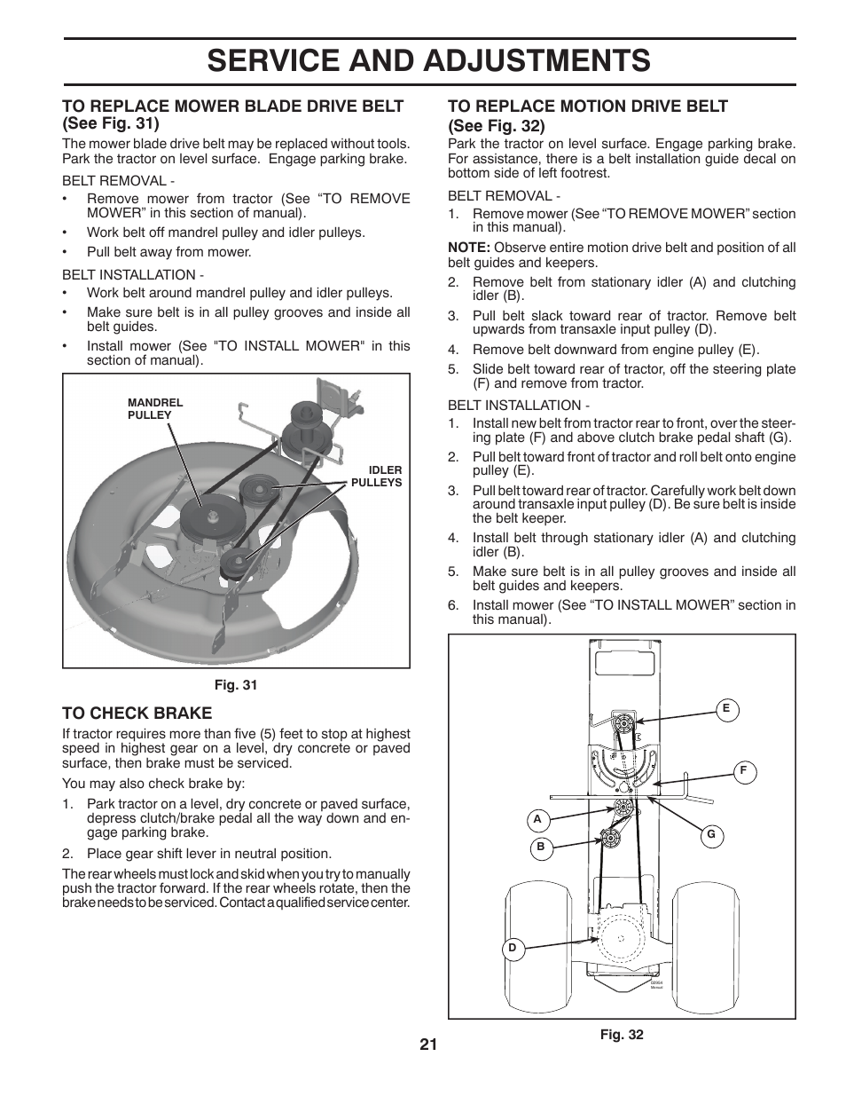Service and adjustments | McCulloch M12530 User Manual | Page 21 / 28