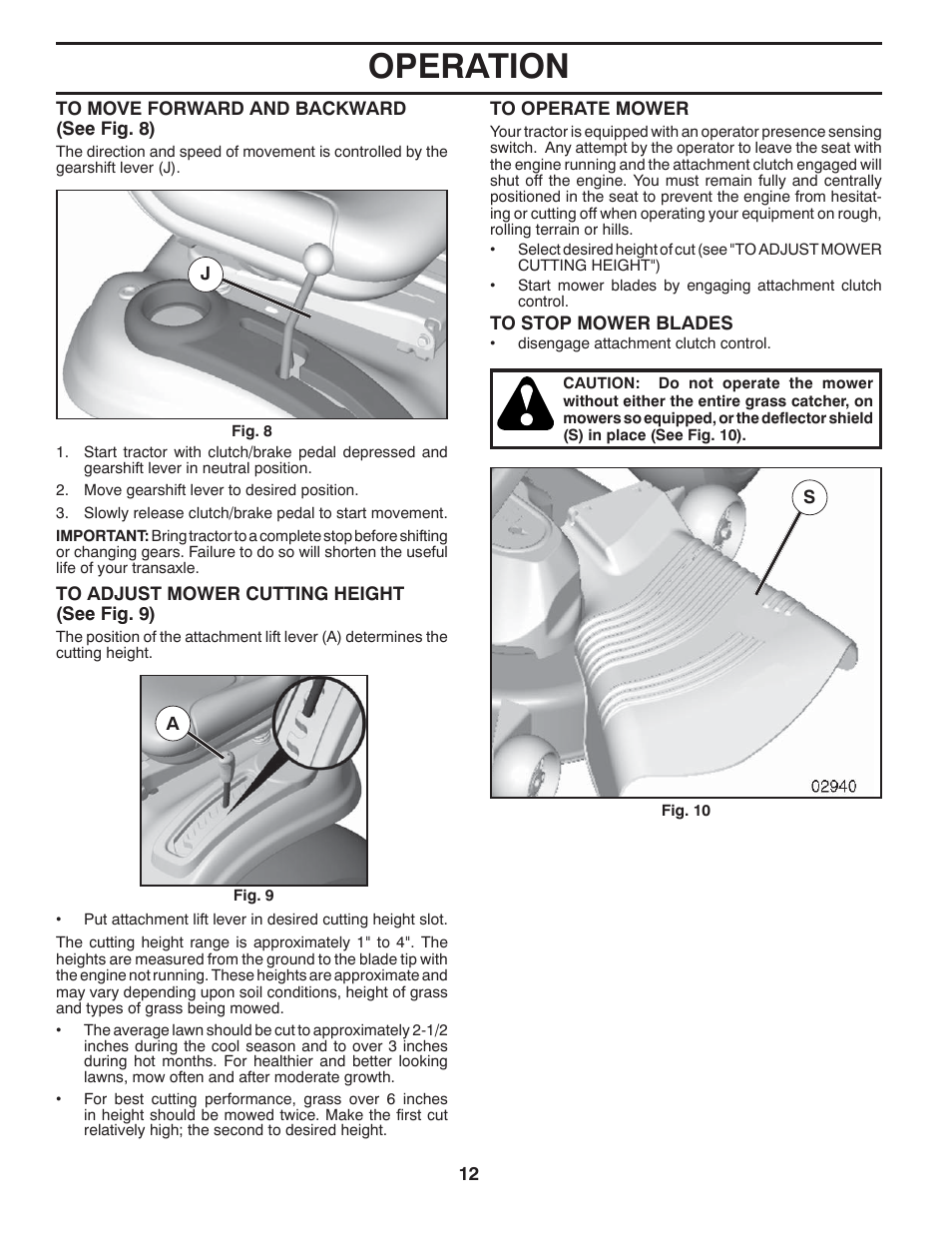 Operation | McCulloch 422800 User Manual | Page 12 / 32