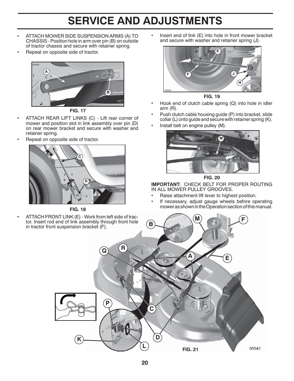 Service and adjustments | McCulloch 422800 User Manual | Page 20 / 32