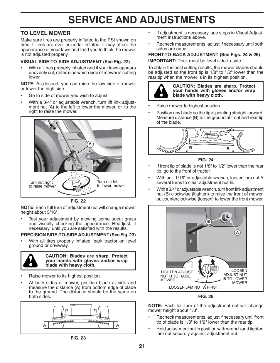 Service and adjustments | McCulloch 422800 User Manual | Page 21 / 32