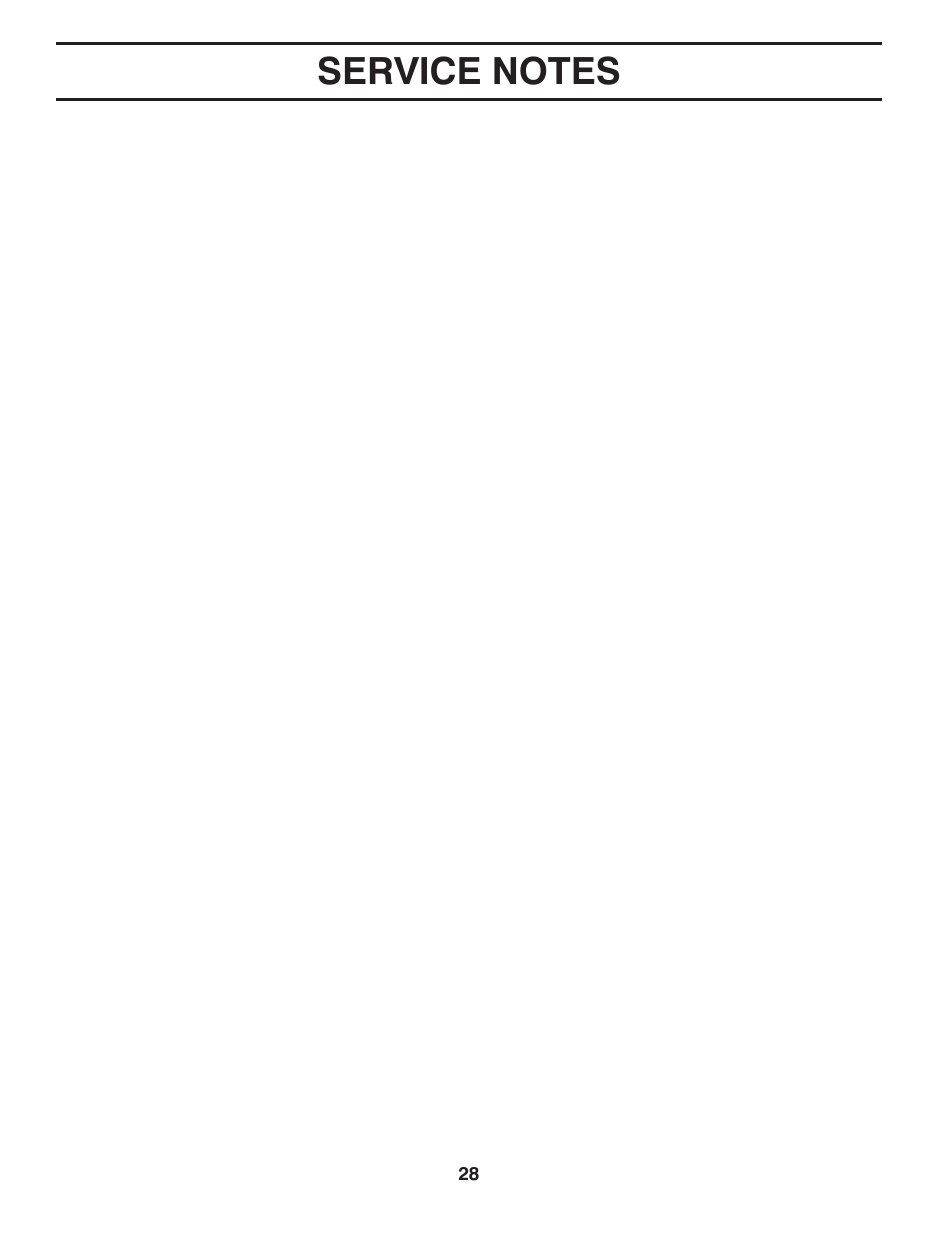 Service notes | McCulloch 422800 User Manual | Page 28 / 32