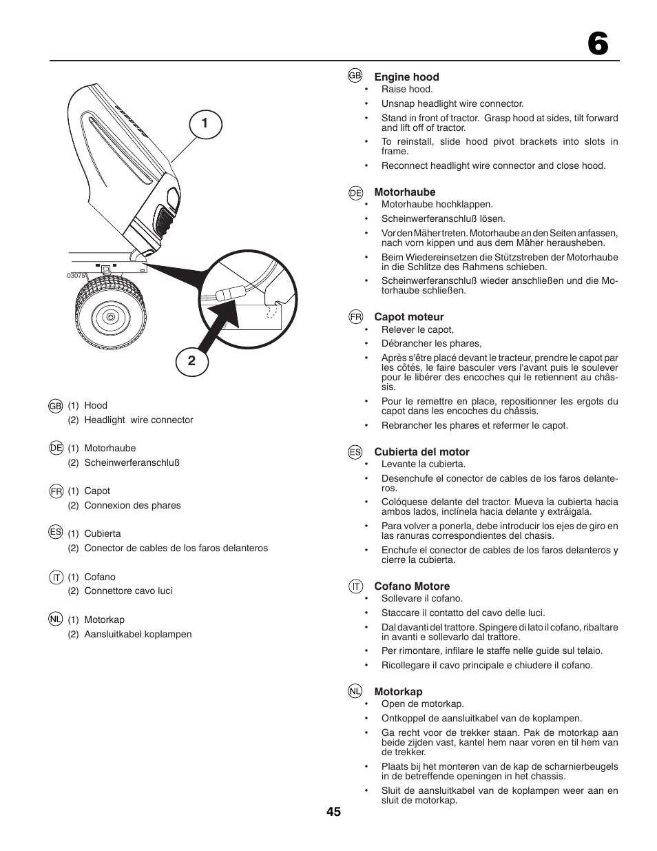 McCulloch 96041009100 User Manual | Page 45 / 76