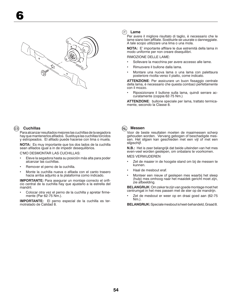 McCulloch 96041009100 User Manual | Page 54 / 76