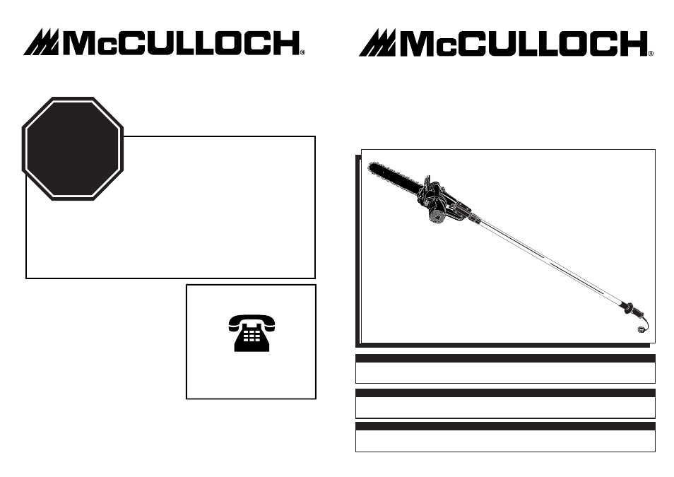 McCulloch MS1015P User Manual | 44 pages