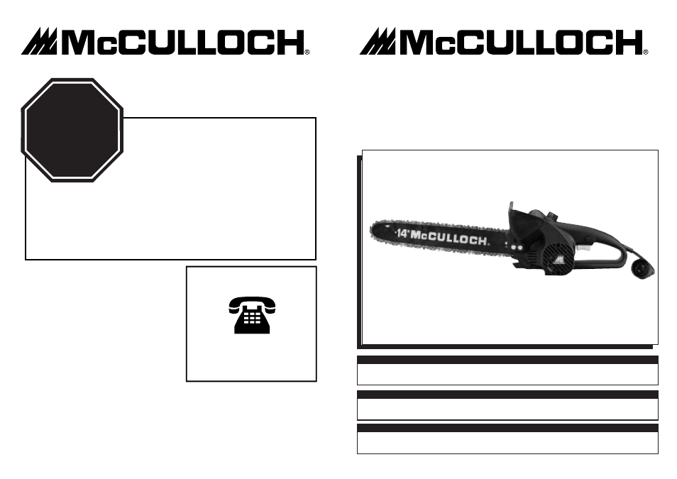 McCulloch MS1210 User Manual | 38 pages