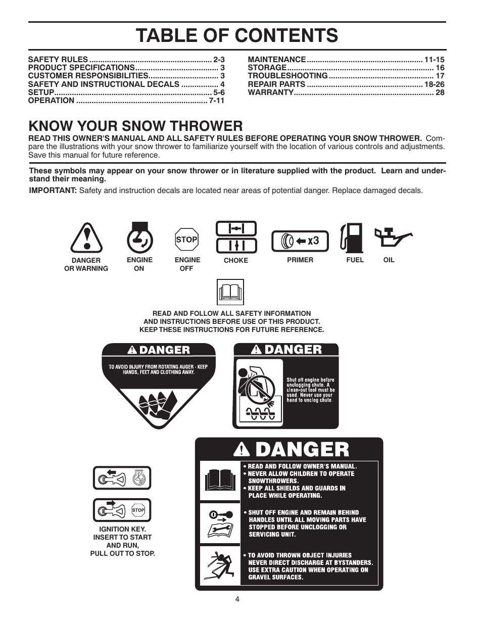 McCulloch 96182000600 User Manual | Page 4 / 30