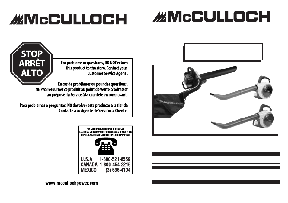 McCulloch MB3201 User Manual | 24 pages