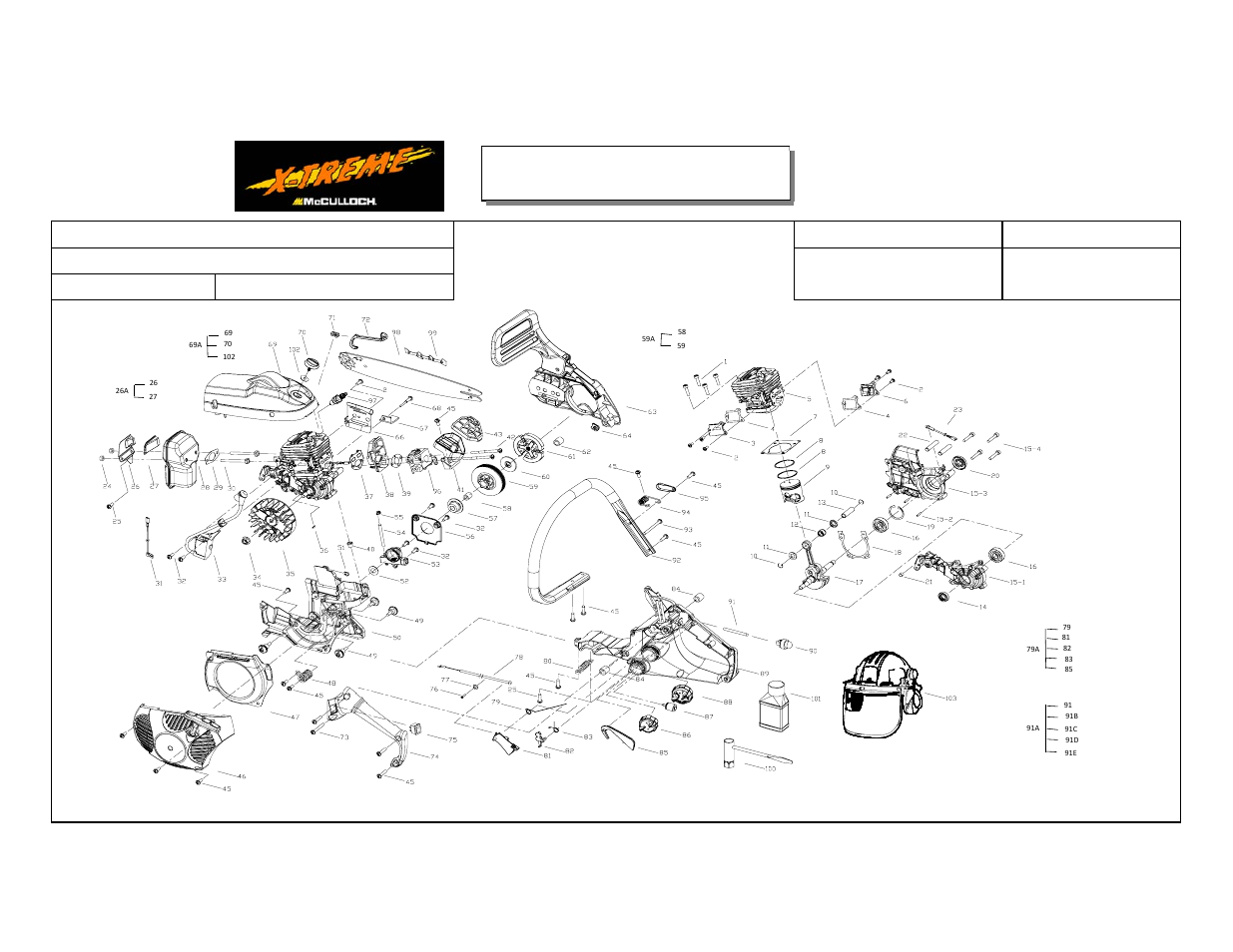 Iplmxc1840d pg1.pdf, Model no. mxc1840d service spare parts list, Service spare parts list | Revised date, Date | McCulloch MXC1640D User Manual | Page 34 / 36